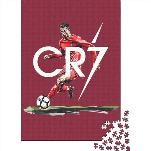 Ronaldo Holz Puzzle - Fußball Puzzle Spielzeug Für Heim Dekoration - Geschenk Für Sohn Tochter Enkel Enkelin Neffe Nichte 1000 Stück (75x50cm) von RSFQJXBVO