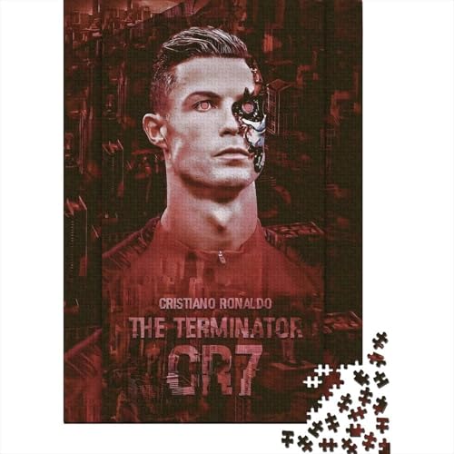 Ronaldo Holz Puzzle - Fußball Puzzle Spielzeug Für Heim Dekoration - Geschenk Für Sohn Tochter Enkel Enkelin Neffe Nichte 1000 Stück (75x50cm) von RSFQJXBVO