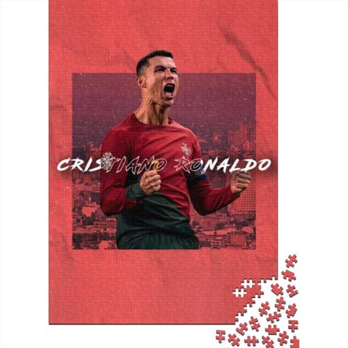 Ronaldo Puzzle Spiel - Fußball Holz Puzzle Für Einzigartiges Geschenk - Geschenk Für Sohn Tochter Enkel Enkelin Neffe Nichte 1000 Stück (75x50cm) von RSFQJXBVO