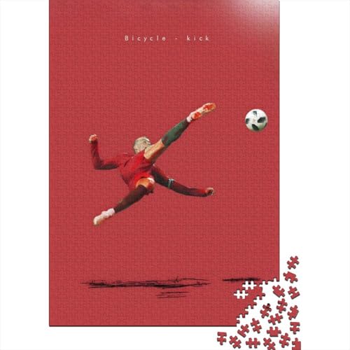 Ronaldo Puzzle Spiel - Fußball Holz Puzzle Für Pädagogisches Geschenk - Geschenk Für Sohn Tochter Enkel Enkelin Neffe Nichte 1000 Stück (75x50cm) von RSFQJXBVO