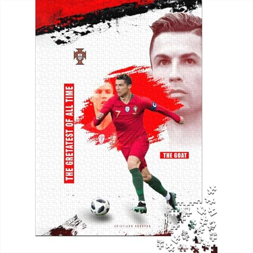 Ronnie Holz Puzzle - Football Puzzle Spiel Für Entspannen - Geschenk Für Sohn Tochter Enkel Enkelin Neffe Nichte 1000 Stück (75x50cm) von RSFQJXBVO