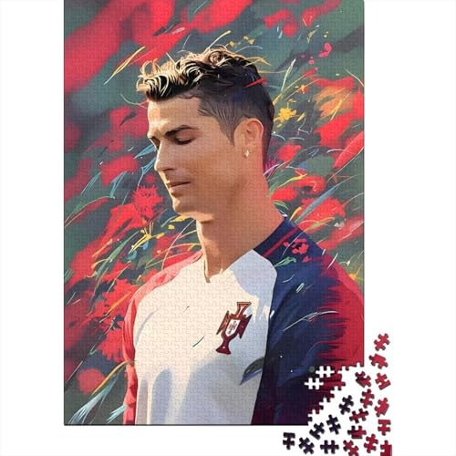 Ronnie Holz Puzzle - Football Puzzle Spiel Für Herausforderndes Spiel - Geschenk Für Ehemann Freund Freundin Schwester Bruder 1000 Stück (75x50cm) von RSFQJXBVO