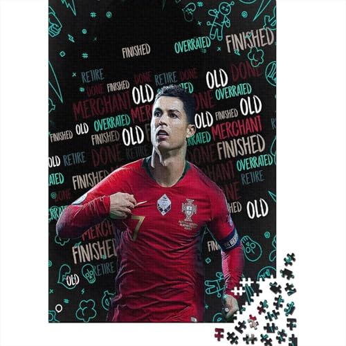 Ronnie Holz Puzzle - Football Puzzle Spiel Für Herausforderndes Spiel - Geschenk Für Sohn Tochter Enkel Enkelin Neffe Nichte 1000 Stück (75x50cm) von RSFQJXBVO