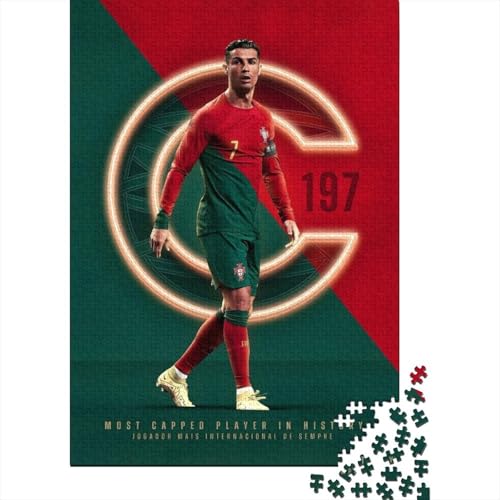 Ronnie Holz Puzzle - Football Puzzle Spiel Für Spielzeug Geschenk - Geschenk Für Ehemann Freund Freundin Schwester Bruder 1000 Stück (75x50cm) von RSFQJXBVO