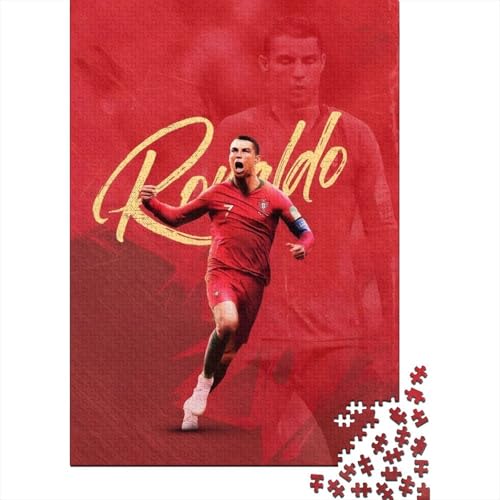 Ronnie Holz Puzzle - Football Puzzle Spiel Für Spielzeug Geschenk - Geschenk Für Sohn Tochter Enkel Enkelin Neffe Nichte 1000 Stück (75x50cm) von RSFQJXBVO