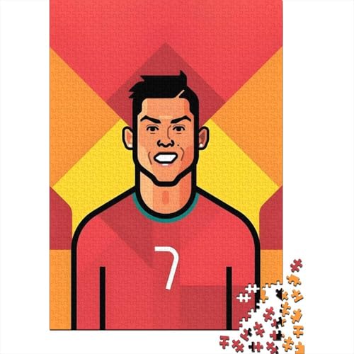 Ronnie Holz Puzzle - Football Puzzle Spielzeug Für Einzigartiges Geschenk - Geschenk Für Sohn Tochter Enkel Enkelin Neffe Nichte 1000 Stück (75x50cm) von RSFQJXBVO