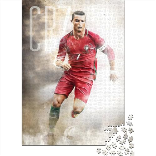 Ronnie Holz Puzzle - Football Puzzle Spielzeug Für Entspannen - Geschenk Für Sohn Tochter Enkel Enkelin Neffe Nichte 1000 Stück (75x50cm) von RSFQJXBVO