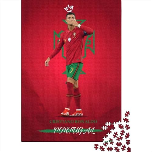 Ronnie Holz Puzzle - Football Puzzle Spielzeug Für Heim Dekoration - Geschenk Für Sohn Tochter Enkel Enkelin Neffe Nichte 1000 Stück (75x50cm) von RSFQJXBVO