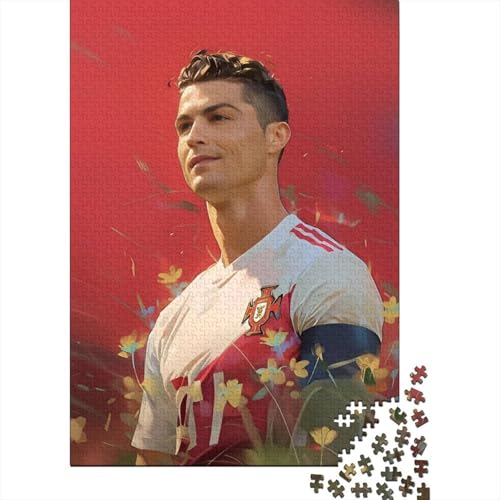 Ronnie Holz Puzzle - Football Puzzle Spielzeug Für Herausforderndes Spiel - Geschenk Für Sohn Tochter Enkel Enkelin Neffe Nichte 1000 Stück (75x50cm) von RSFQJXBVO