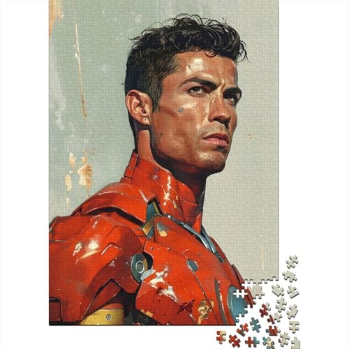 Ronnie Holz Puzzle - Football Puzzle Spielzeug Für Pädagogisches Geschenk - Geschenk Für Sohn Tochter Enkel Enkelin Neffe Nichte 1000 Stück (75x50cm) von RSFQJXBVO