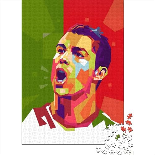 Ronnie Holz Puzzle - Football Puzzle Spielzeug Für Spielzeug Geschenk - Geschenk Für Ehemann Freund Freundin Schwester Bruder 1000 Stück (75x50cm) von RSFQJXBVO