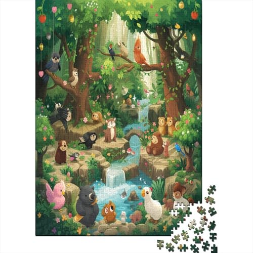 Dschungeltiere 1000 Teile,Impossible Puzzle,GesKükenlichkeitsspiel Für Die Ganze Familie, Erwachsenen Puzzlespiel Puzzel 1000pcs (75x50cm) von RSIUUODNF