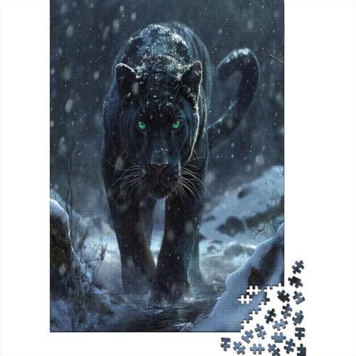 Panther Puzzle 1000 Teile,Puzzle Für Erwachsene, Impossible Puzzle, GesKükenlichkeitsspiel Für Die Ganze Familie,Puzzle Legespiel- Erwachsenenpuzzle Puzzel 1000pcs (75x50cm) von RSIUUODNF