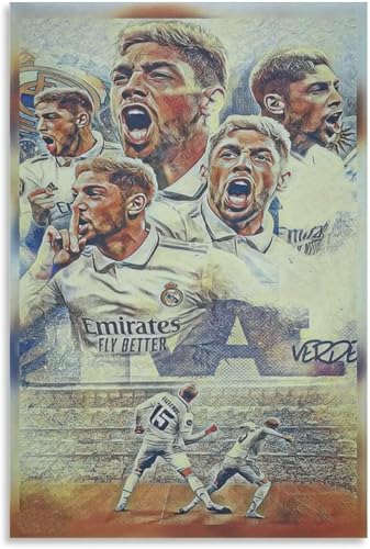 500 Teile Puzzle Federico Valverde Fußball-Kunstposter Holz Puzzle Erwachsene Stress Freisetzung Spiel 500 Piece 20.4x15inch(52x38cm) von RSYCXEY