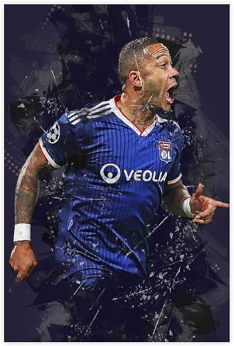 500 Teile Puzzle Memphis Depay Poster Fußball Holz Puzzle Erwachsene Stress Freisetzung Spiel 500 Piece 20.4x15inch(52x38cm) von RSYCXEY