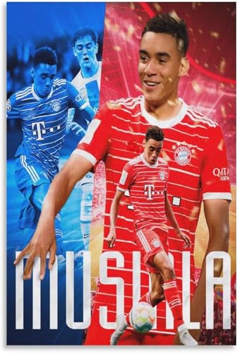 Puzzle 1000 Teile Erwachsene Jamal-Musiala Fußball-Sportstar-Kunstplakat Holz Puzzles Stress Freisetzung Spiel 1000 Piece 29.5x19.6inch(75x50cm) von RSYCXEY