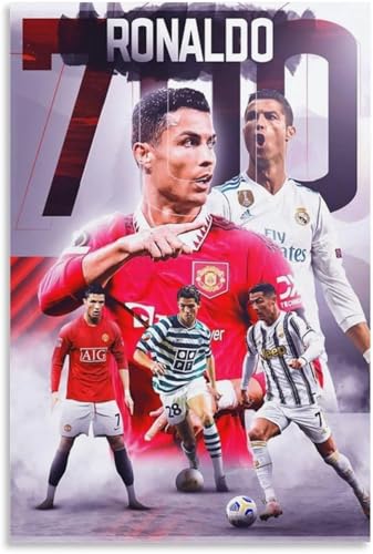 Puzzle 500 Teile Erwachsene Cristiano Ronaldo Poster CR7 Fußballstar Holz Puzzles Stress Freisetzung Spiel 500 Piece 20.4x15inch(52x38cm) von RSYCXEY