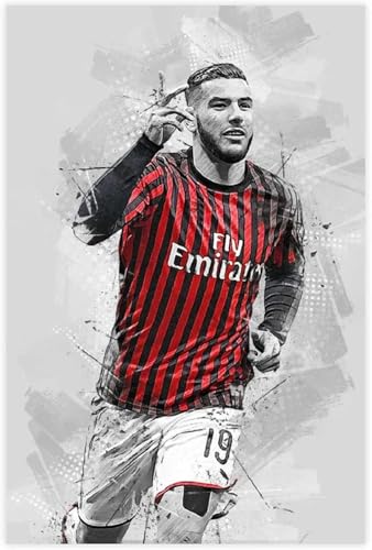 Puzzle für 500 Teile Theo Hernandez Poster Fußball Holz Puzzlespiel Erwachsenen Puzzle Poster 500 Piece 20.4x15inch(52x38cm) von RSYCXEY