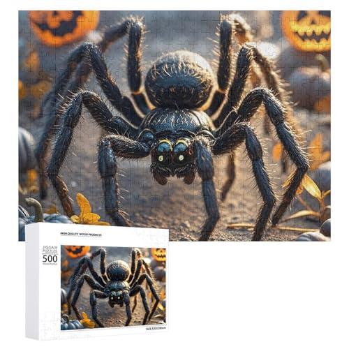 Puzzle, 500 Teile, herausfordernde Krabbelspinne, lustiges Puzzle, Holzpuzzle für Erwachsene und Familien von RTFGHJS