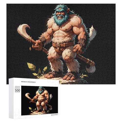 Puzzle, 500 Teile, herausforderndes Sasquatch, lustiges Puzzle, Holzpuzzle für Erwachsene und Familien von RTFGHJS