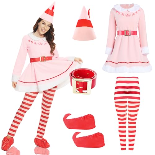 RTOPDS Elfenkostüm für Damen, Elfenkostüm für Erwachsene, Halloween, Weihnachten, Filme, Cosplay, Outfits (XS) von RTOPDS