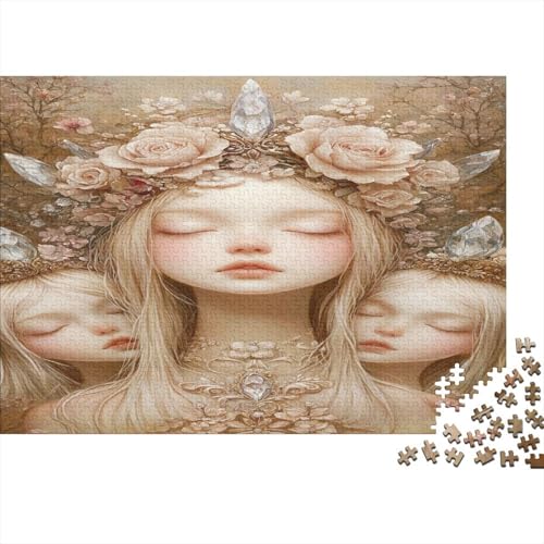 3 Schöne Göttinnen 500 Stück Holzpuzzles Puzzlespiele Für Erwachsene Schönes Mädchen Handgefertigte DIY-Anpassung Paar Liebhaber Geschenke Familie Wanddekoration 500pcs (52x38cm) von RTTGKMYPL