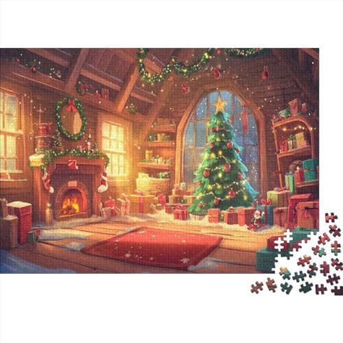 Cartoon Weihnachten 1000 Stück Holzpuzzles Abbauen Familien Handgefertigte DIY-Anpassung Paar Liebhaber Geschenke Familiendekorationen 1000pcs (75x50cm) von RTTGKMYPL