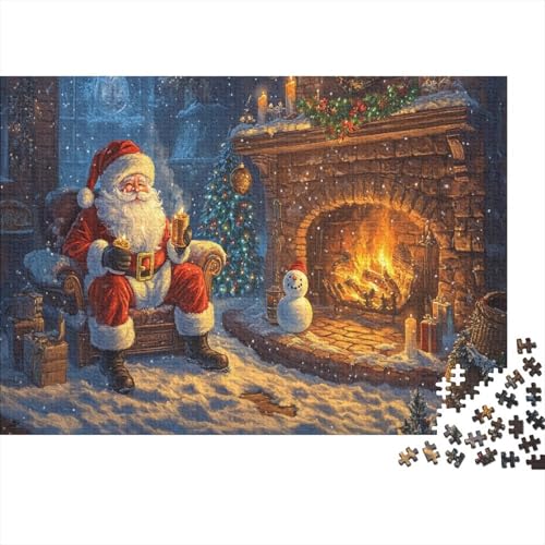 Cartoon Weihnachten 1000 Stück Holzpuzzles Abbauen Familien Weihnachtsmann Handgefertigte DIY-Anpassung Geburtstag Geschenke Familie Wanddekoration 1000pcs (75x50cm) von RTTGKMYPL