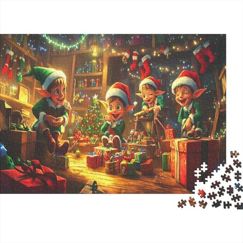 Cartoon Weihnachten 1000 Stück Holzpuzzles Abbauen Familien Weihnachtsmann Handgefertigte DIY-Anpassung Weihnachten Geschenke Familiendekorationen 1000pcs (75x50cm) von RTTGKMYPL