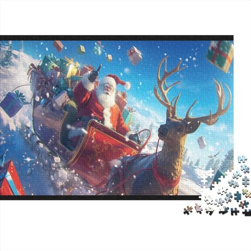 Cartoon Weihnachten 1000 Stück Holzpuzzles Generation Als Herausforderndes Weihnachtsmann Handgefertigte DIY-Anpassung Puzzle-Geschenk Familie Wanddekoration 1000pcs (75x50cm) von RTTGKMYPL