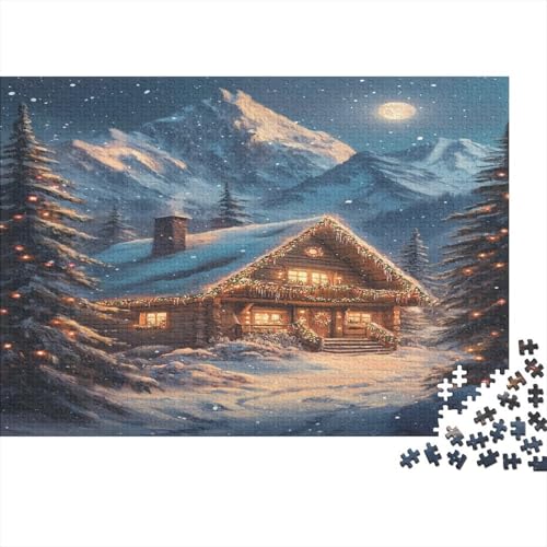 Cartoon Weihnachten 1000 Stück Holzpuzzles Geschicklichkeitsspiel Für Die Ganze Familie Handgefertigte DIY-Anpassung Puzzle-Geschenk Familie Wanddekoration 1000pcs (75x50cm) von RTTGKMYPL