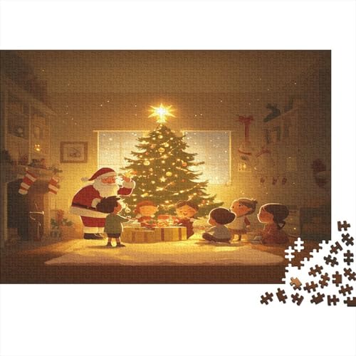 Cartoon Weihnachten 1000 Stück Holzpuzzles Geschicklichkeitsspiel Für Die Ganze Familie Weihnachtsmann Handgefertigte DIY-Anpassung Geburtstag Geschenke Familiendekorationen 1000pcs (75x50cm) von RTTGKMYPL