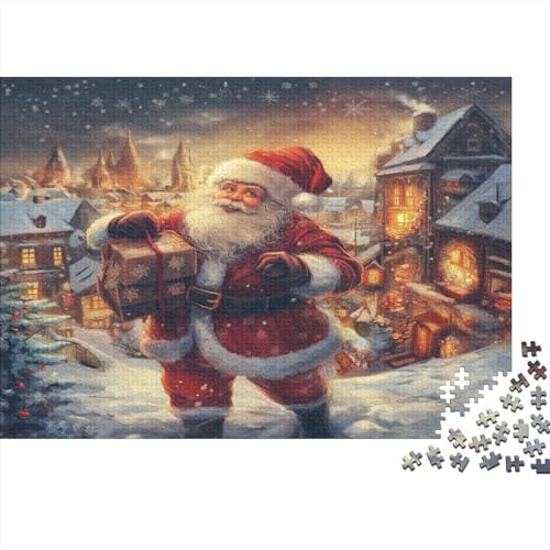 Cartoon Weihnachten 1000 Stück Holzpuzzles Kniffel Spaß Für Die Ganze Familie Weihnachtsmann Handgefertigte DIY-Anpassung Weihnachten Geschenke Familie Wanddekoration 1000pcs (75x50cm) von RTTGKMYPL