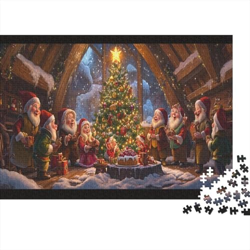 Cartoon Weihnachten 1000 Stück Holzpuzzles Stress Abbauen Weihnachtsmann Handgefertigte DIY-Anpassung Paar Liebhaber Geschenke Familie Wanddekoration 1000pcs (75x50cm) von RTTGKMYPL