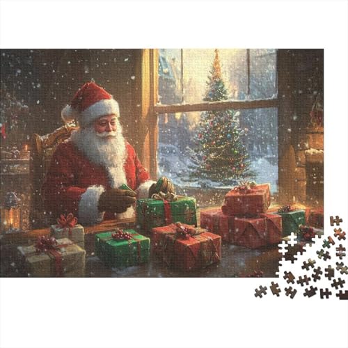 Cartoon Weihnachten 500 Stück Holzpuzzles Abbauen Familien Weihnachtsmann Handgefertigte DIY-Anpassung Paar Liebhaber Geschenke Familiendekorationen 500pcs (52x38cm) von RTTGKMYPL