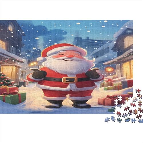 Cartoon Weihnachten 500 Stück Holzpuzzles Geschicklichkeitsspiel Für Die Ganze Familie Weihnachtsmann Handgefertigte DIY-Anpassung Puzzle-Geschenk Familiendekorationen 500pcs (52x38cm) von RTTGKMYPL