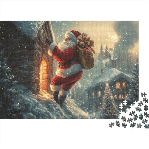 Cartoon Weihnachten 500 Stück Holzpuzzles Puzzlespiele Für Erwachsene Weihnachtsmann Handgefertigte DIY-Anpassung Puzzle-Geschenk Familie Wanddekoration 500pcs (52x38cm) von RTTGKMYPL