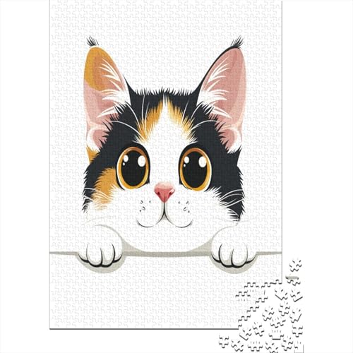 Cute Kat Puzzle 1000 Teile,Puzzle Für Erwachsene, Impossible Puzzle,Puzzle 1000 Puzzle Home DekoRatteion Puzzle,Erwachsenenpuzzle Puzzel 1000pcs (75x50cm) von RTTGKMYPL