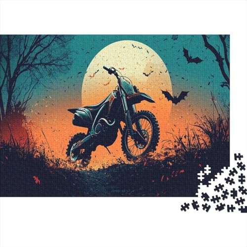 Dirt Bike 1000 Stück Holzpuzzles Kniffel Spaß Für Die Ganze Familie maximale Übung/X-Spiele Handgefertigte DIY-Anpassung Geburtstag Geschenke Familiendekorationen 1000pcs (75x50cm) von RTTGKMYPL