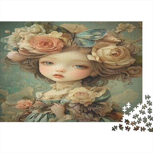 Enchanting Blumenfee 1000 Stück Holzpuzzles Kniffel Spaß Für Die Ganze Familie Schönes Mädchen Handgefertigte DIY-Anpassung Weihnachten Geschenke Familie Wanddekoration 1000pcs (75x50cm) von RTTGKMYPL