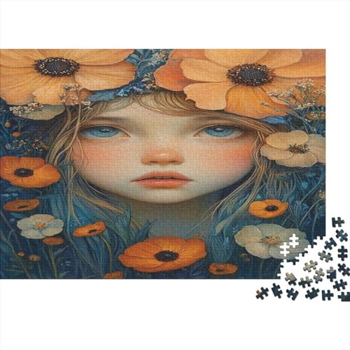 Enchanting Blumenfee 500 Stück Holzpuzzles Kniffel Spaß Für Die Ganze Familie Schönes Mädchen Handgefertigte DIY-Anpassung Paar Liebhaber Geschenke Familiendekorationen 500pcs (52x38cm) von RTTGKMYPL