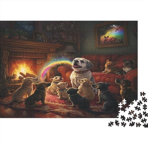 Komfortable Kabine 500 Stück Holzpuzzles Geschicklichkeitsspiel Für Die Ganze Familie Niedliche Tiere Handgefertigte DIY-Anpassung Geburtstag Geschenke Familie Wanddekoration 500pcs (52x38cm) von RTTGKMYPL