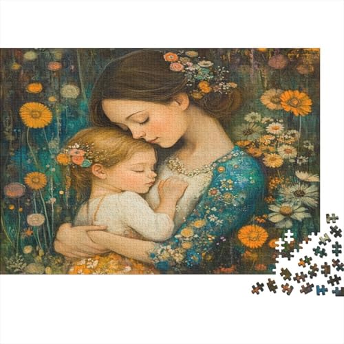 Liebe Dich Immer Mutter 500 Stück Holzpuzzles Geschicklichkeitsspiel Für Die Ganze Familie Schönes Mädchen Handgefertigte DIY-Anpassung Puzzle-Geschenk Familie Wanddekoration 500pcs (52x38cm) von RTTGKMYPL