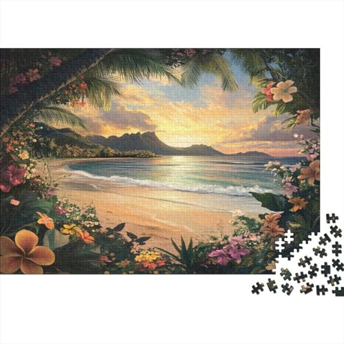 Strand Sonnenuntergang 1000 Stück Holzpuzzles Geschicklichkeitsspiel Für Die Ganze Familie Schöner Meerblick Handgefertigte DIY-Anpassung Puzzle-Geschenk Familiendekorationen 1000pcs (75x50cm) von RTTGKMYPL