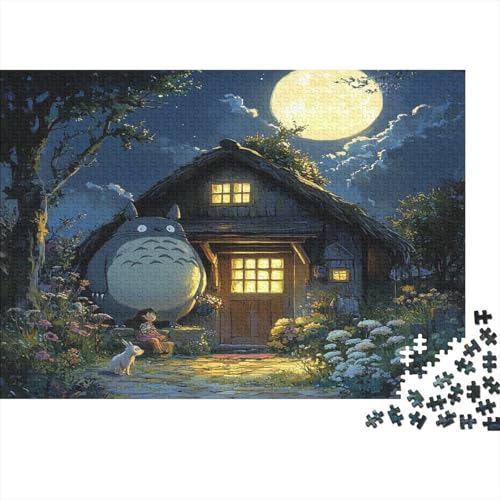 Totoro 1000 Stück Holzpuzzles Abbauen Familien Süße Cartoon Tiere Handgefertigte DIY-Anpassung Puzzle-Geschenk Familie Wanddekoration 1000pcs (75x50cm) von RTTGKMYPL