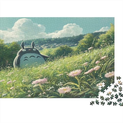 Totoro 1000 Stück Holzpuzzles Abbauen Familien Süße Cartoon Tiere Handgefertigte DIY-Anpassung Puzzle-Geschenk Familie Wanddekoration 1000pcs (75x50cm) von RTTGKMYPL