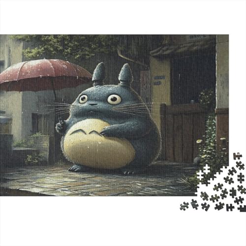 Totoro 1000 Stück Holzpuzzles Familien-Puzzlespiel Süße Cartoon Tiere Handgefertigte DIY-Anpassung Weihnachten Geschenke Familiendekorationen 1000pcs (75x50cm) von RTTGKMYPL