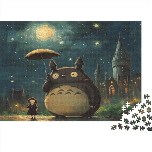 Totoro 1000 Stück Holzpuzzles Generation Als Herausforderndes Süße Cartoon Tiere Handgefertigte DIY-Anpassung Puzzle-Geschenk Familiendekorationen 1000pcs (75x50cm) von RTTGKMYPL