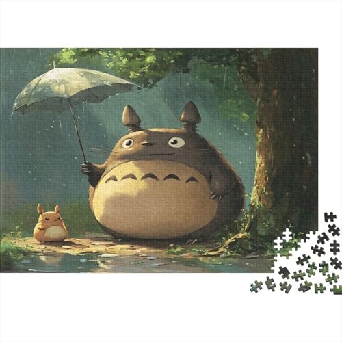 Totoro 1000 Stück Holzpuzzles Kniffel Spaß Für Die Ganze Familie Süße Cartoon Tiere Handgefertigte DIY-Anpassung Geburtstag Geschenke Familie Wanddekoration 1000pcs (75x50cm) von RTTGKMYPL