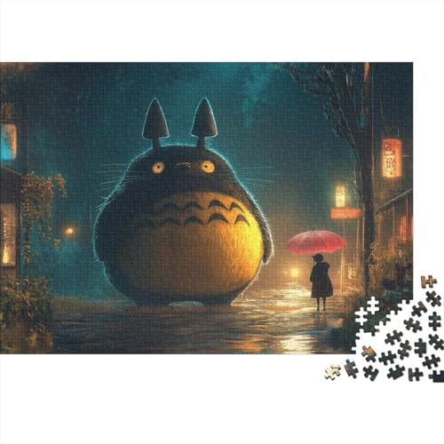 Totoro 1000 Stück Holzpuzzles Kniffel Spaß Für Die Ganze Familie Süße Cartoon Tiere Handgefertigte DIY-Anpassung Paar Liebhaber Geschenke Familie Wanddekoration 1000pcs (75x50cm) von RTTGKMYPL